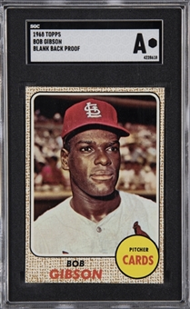 1968 Topps #100 Bob Gibson, Proof Card – SGC Authentic